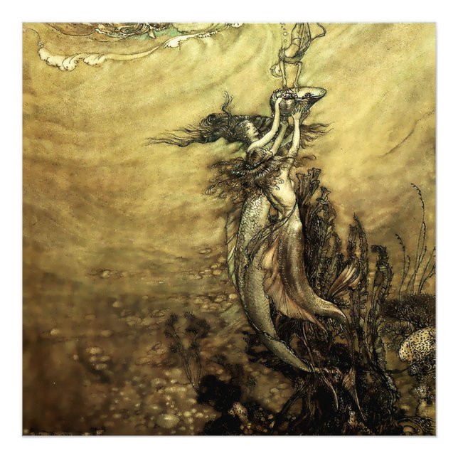 “Mermaids of the Rhine” by Arthur Rackham Photo Print (Front)