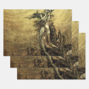 “Mermaids of the Rhine” by Arthur Rackham Wrapping Paper Sheets