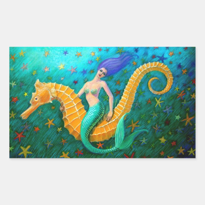 Mermaid's Ride  Seahorse Stickers