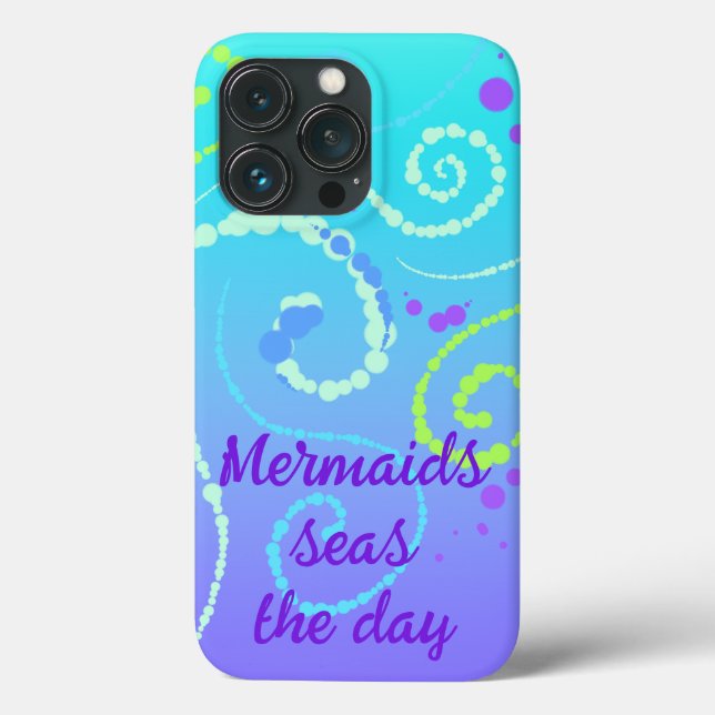 Mermaids Seas the Day Case-Mate iPhone Case (Back)