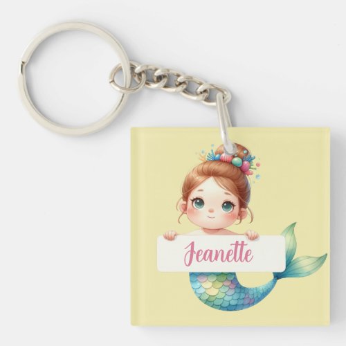 Mermaids Secret _ Customizable Beach_Themed  Keychain