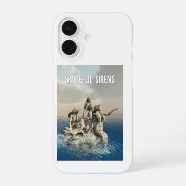 Mermaids statue. Customized Iphone Case (Back)