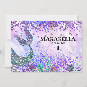 *~* Mermaid's Tail - Rainbow Birthday Party Invitation