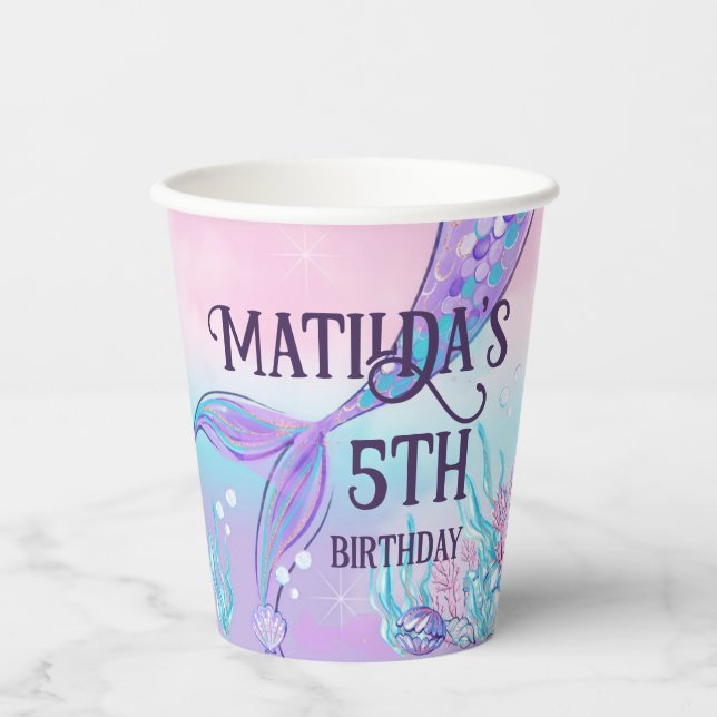 Mermaids  Tails Paper Cups (Front)