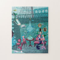 Mermaids' Tea Party illustration Jigsaw Puzzle
