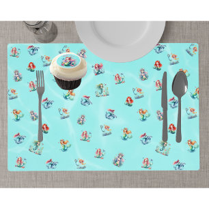 Mermaids Theme Kids Girl Birthday Party Placemat