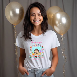 Mermaids Theme Kids Photo Birthday Party Mommy Tri-Blend Shirt