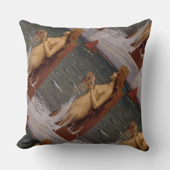 mermaids throw pillow (Front)