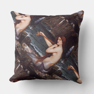 mermaids throw pillow