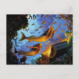 Mermaids Treasure Of Gold Postcard