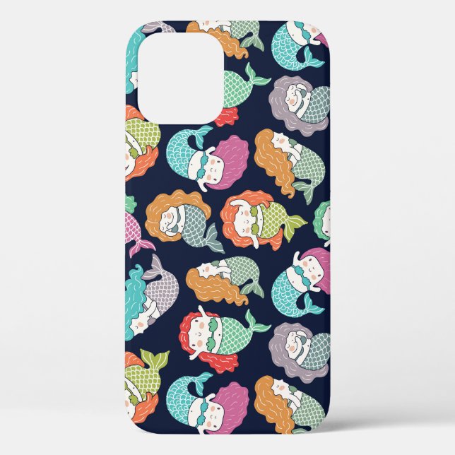 Mermaids: whimsical seamless pattern. Case-Mate iPhone case (Back)