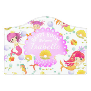 Mermaids White Door Sign
