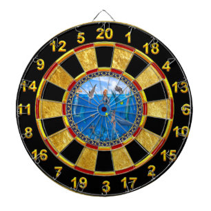 Mermaids with dolphins dart board