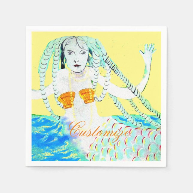 Mermaids with Dreadlocks Thunder_Cove Napkins (Front)