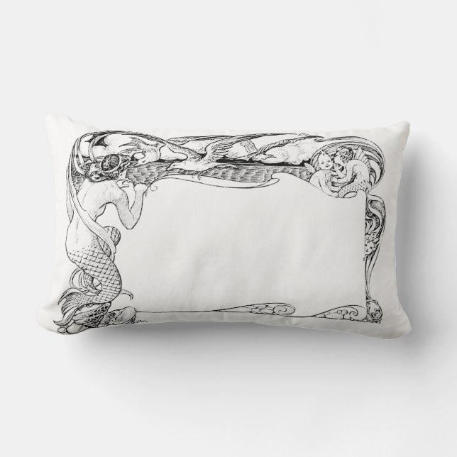 "Mermaidy" Throw Pillow (Front)