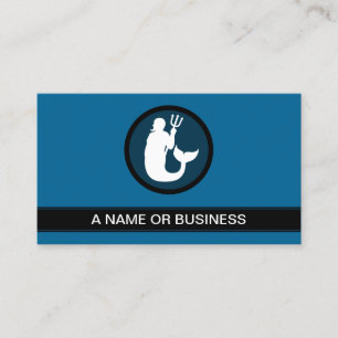 merman blue bubble business card