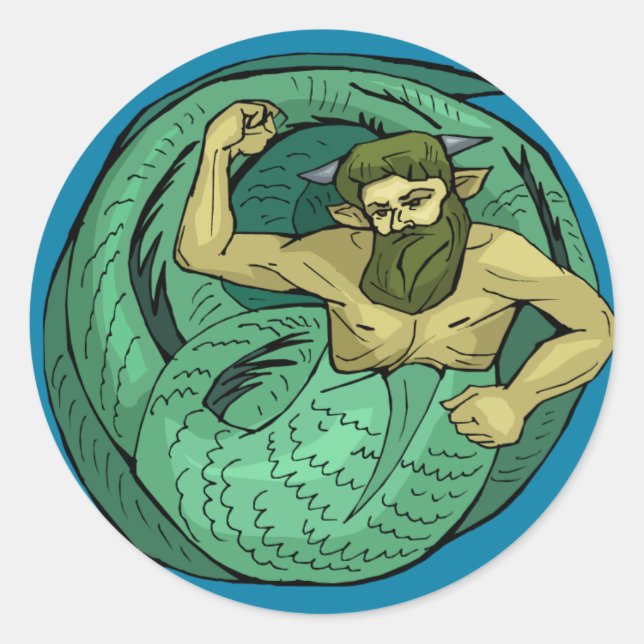 Merman Classic Round Sticker (Front)