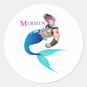 Merman Gay Cruise S For Men Beaches Boats And Bros Classic Round Sticker