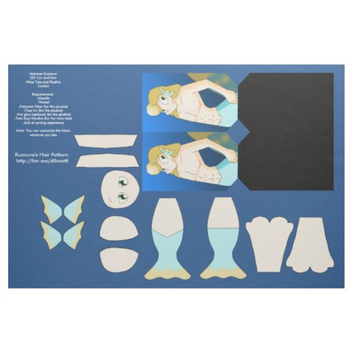 Merman Kuzoura DIY Wine Tote and Plushie Combo Fabric