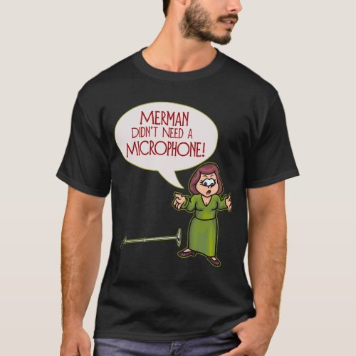 MermanMicrophone Mens Dark T_Shirt