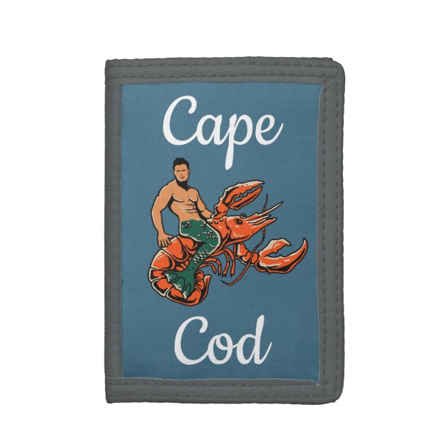 Merman Riding Lobster Wallets (Front Vertical)