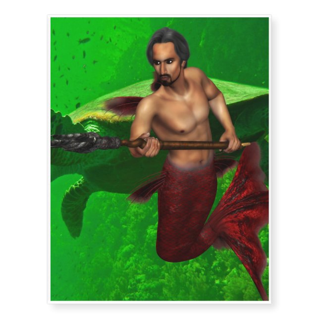 Merman Temporary Tattoos (Front)