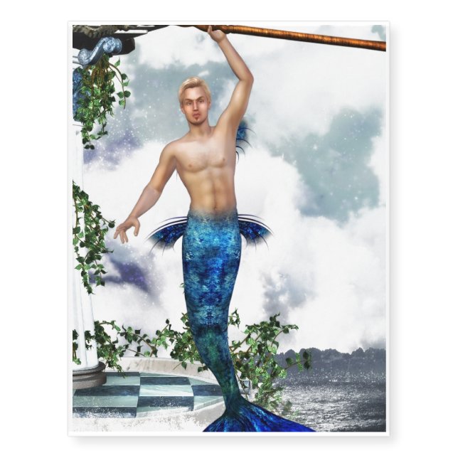 Merman Temporary Tattoos (Front)