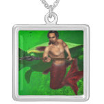 Merman with Sea Turtle Necklace