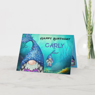 Mermazing Birthday Gnomes Card