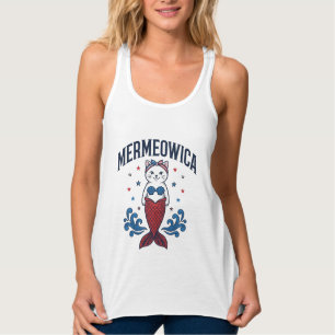 Mermeowica Patriotic Cat Mermaid Shirt Design_1