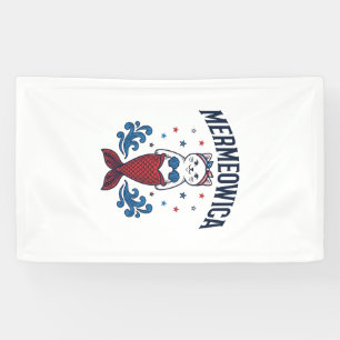 Mermeowica Patriotic Cat Mermaid Shirt Design_1 Banner