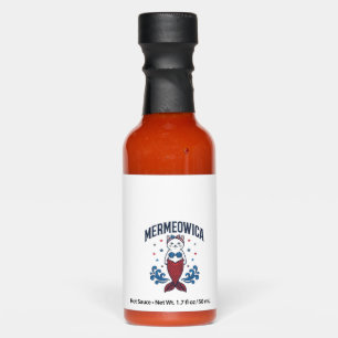 Mermeowica Patriotic Cat Mermaid Shirt Design_1 Hot Sauces