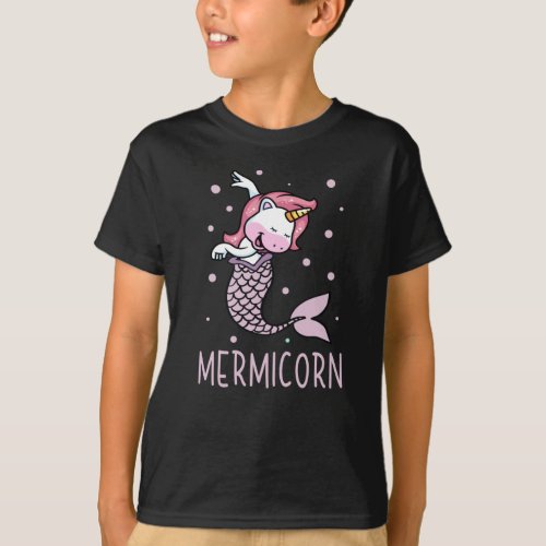 Mermicorn Unicorn Mermaid Mythical Creature T_Shirt