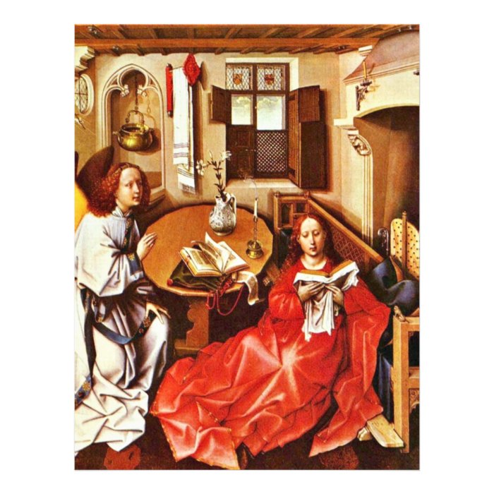 Mérode Altar Middle Panel Annunciation By Campin Letterhead