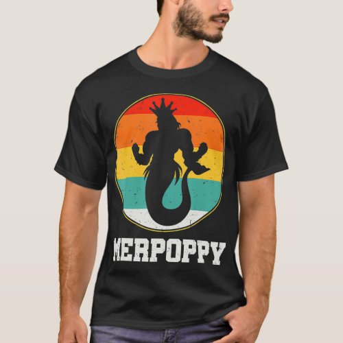 Merpoppy Security Merman Mermaid Grandpa Fish Gran T_Shirt