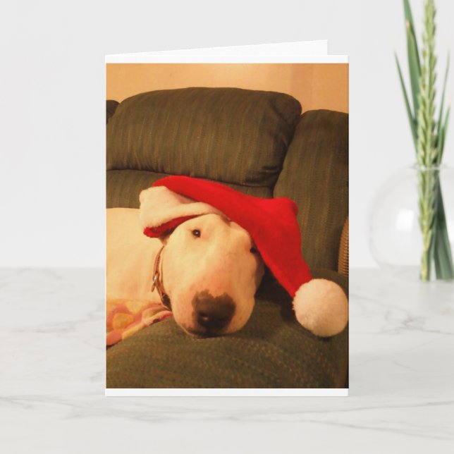 merra christmas santa hat holiday card (Front)