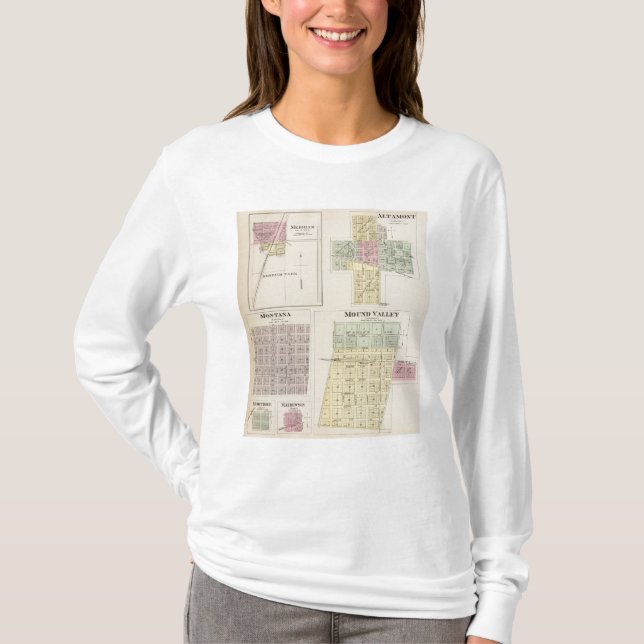 Merriam, Altamont, Montana, Mound Valley, Kansas T-Shirt (Front)
