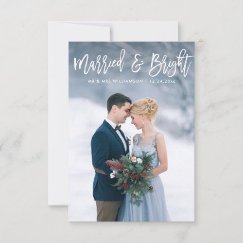 Merried  Bright holiday wedding announcement