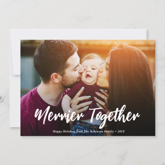 merrier together christmas holiday card (Front)