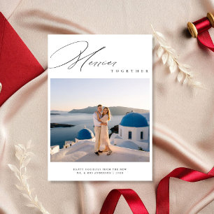 Merrier Together Newlywed Destination Christmas Holiday Card