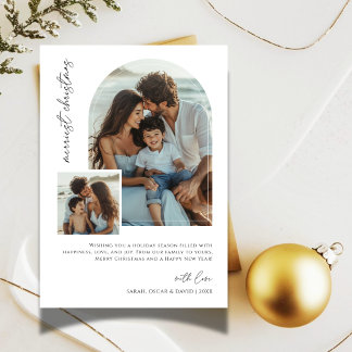 Merriest Christmas Arch Photo Family Beach Card