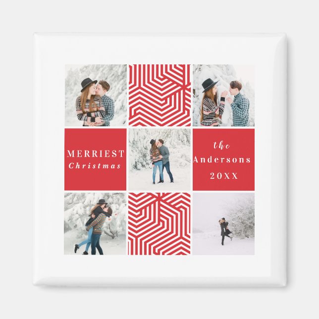 merriest christmas elegant minimal magnet (Front)
