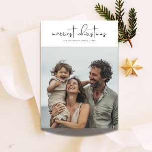 Merriest Christmas Family Fun Beach Photo Holiday Card
