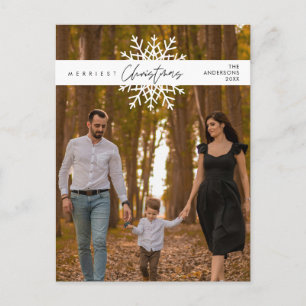 Merriest Christmas Family Photo, Cozy Happiness Postcard