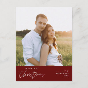 Merriest Christmas Family Photo, Cozy Happiness Postcard