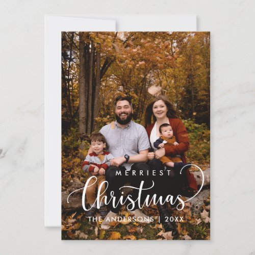 Merriest Christmas Family Photo Downloadable Holiday Card