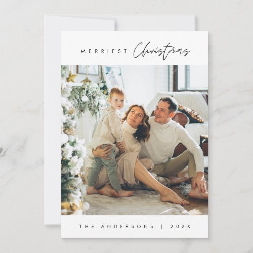 Merriest Christmas Family Photo Downloadable Holiday Card