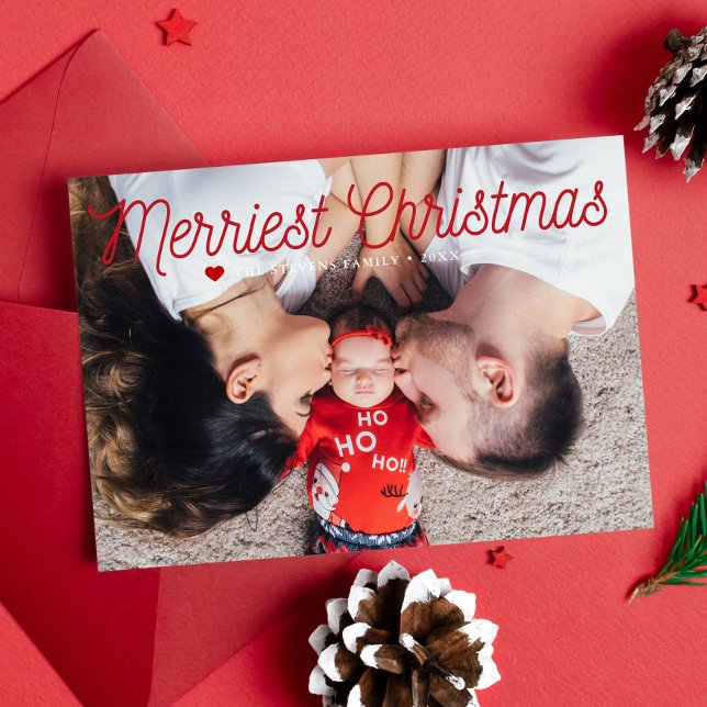 Merriest Christmas Family Photo Holiday Card (Creator Uploaded)