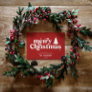 Merriest Christmas graphic typography non photo Fo Holiday Card