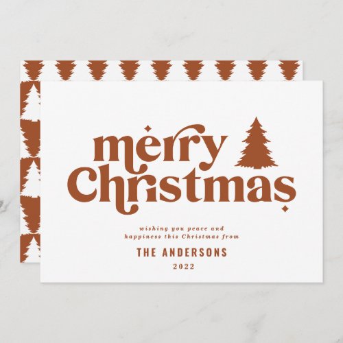 Merriest Christmas graphic typography non photo Ho Holiday Card